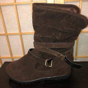 Soft Material Brown Booties